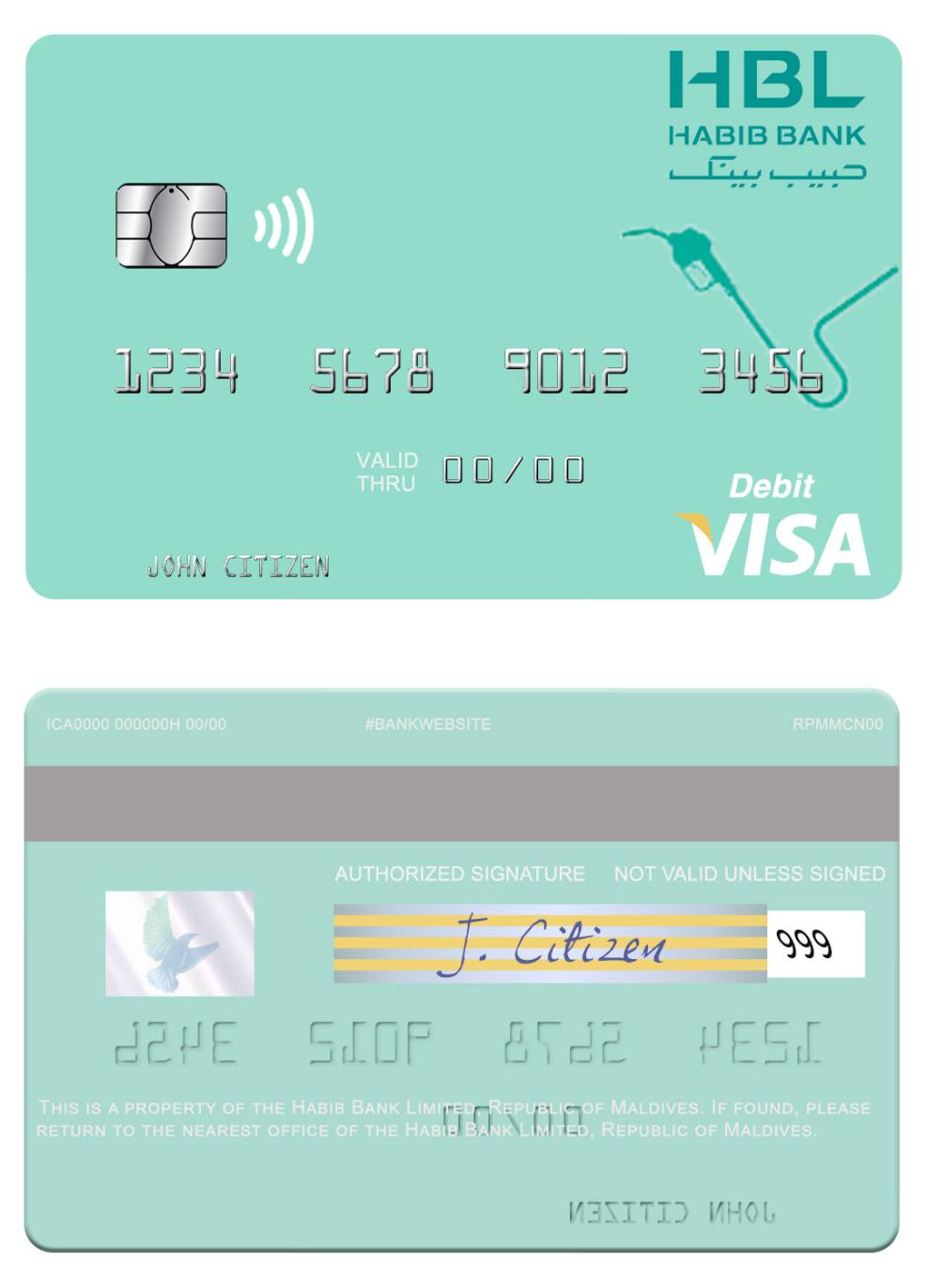 Maldives Habib Bank Limited visa card